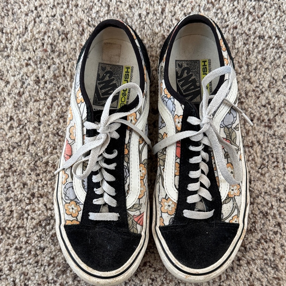 Vans Multicolor Floral Sneakers with Black Details